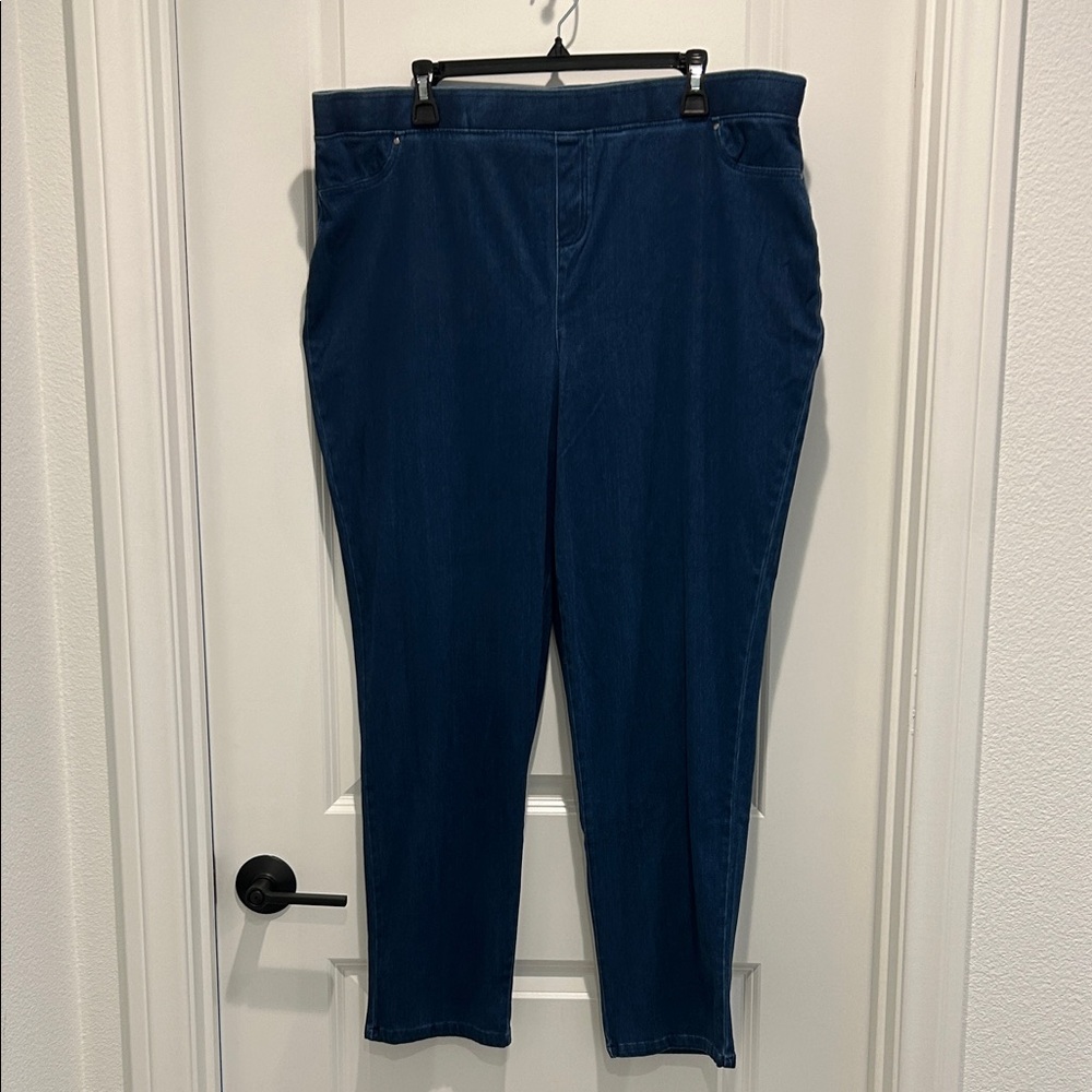 Links Women's Dark Blue Pull Up Straight Leg Jeans